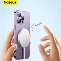 Baseus 15W ที่ชาร์จแบบไร้สาย S สำหรับ IP 14 Qi ที่ชาร์จแบบไร้สายชาร์จเร็วสำหรับ IP 13 12พัดลมพกพา