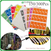 CLMXCA 150/300pcs กาวในตัว ลวด เครือข่าย เครื่องมือมาร์กเกอร์ สติ๊กเกอร์ ออแกไนเซอร์ไฟเบอร์ แท็กประจำตัว ฉลากสายเคเบิล