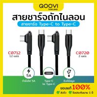 QOOVI สายชาร์จ สายชาร์จมือถือ Data Cable C To C สายชาร์จเร็ว 60W