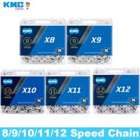 KMC X8/X9/X10/X11/X12 Speed Bike Chain Road/MTB/Snow Bicycle Chain For M4100/M5100/M6100/M7100/M8100 8V/9V/10V/11V/12V