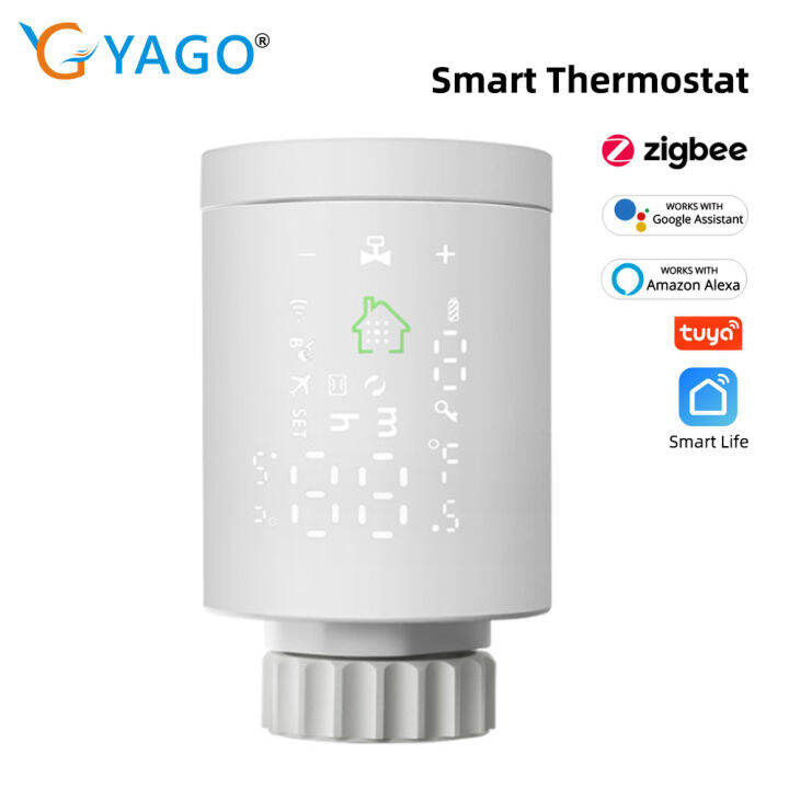 RCYAGO Tuya ZIGBEE3.0 Intelligent Radiator Actuator Programmable Thermostatic Radiator Valve