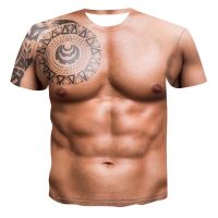 2023 Customized Fashion  shipping  t shirt for men  T-Shirts tees New Muscle Men Printing 3D  T-Shirt Round，Contact the seller for personalized customization