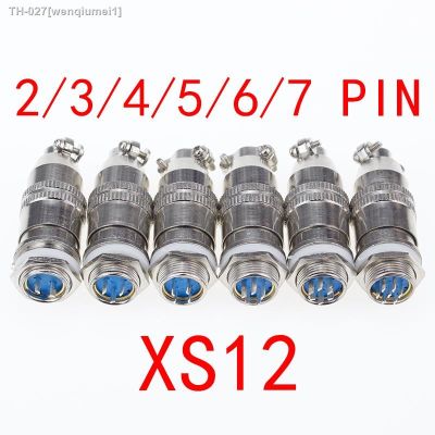 ¤▤ 1PCS XS12 Aviation Plug 12mm 2 3 4 5 Pins Connector Air Plug Square/Round Socket