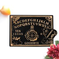 Rectangular Witchcraft Altar Pendulum Dowsing Divination Board Game Carven Wooden Metaphysical Message Board