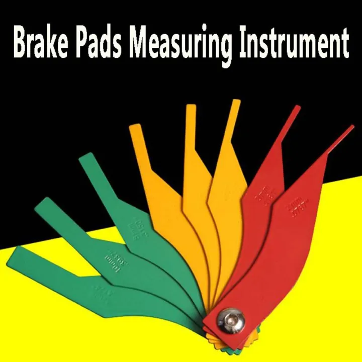WENSH Durable Handy Measuring Tester Scale Thickness Gauge Wear Meter Feeler Gauge Brake Pad