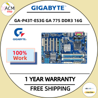 ใช้ Gigabyte GA-P43T-ES3G 100% เมนบอร์ดเดิม LGA 775 DDR3 16G P43 P43T-ES3G เดสก์ท็อปเมนบอร์ดบอร์ดระบบ P43 T ES3G