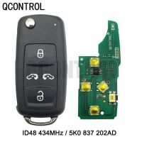 QCONTROL 4 Btcar กุญแจรีโมต433Mhz VW Volkswagan Caravelle Sharan Multivan ชิป ID48ควบคุม T5 MPV