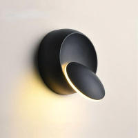 Wall Lamps Black White body for Bedroom living room 90-260V Wall Light Indoor Led Wall Lamp Rotatable Plated Metal 5W Led Sconce