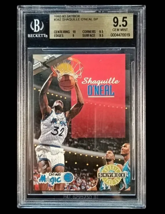 Shaquille O'Neal Rookie RC 1992 Skybox #382 BGS 9.5 NBA Graded Card ...