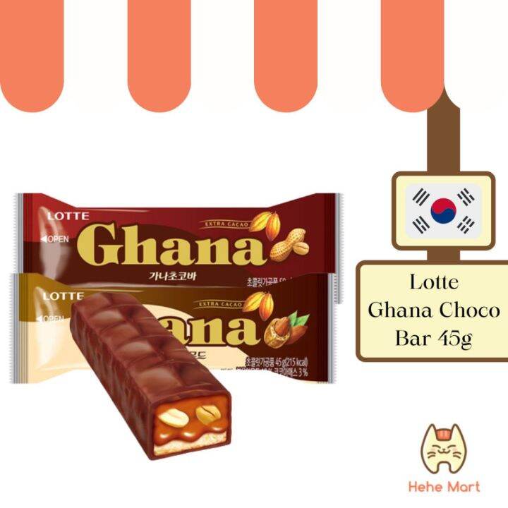 【Korea】Lotte Ghana Choco Bar 45g Lazada