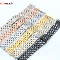 16 18 19 20 21 22 24MM Watch Accessories Band FOR Longines L4.774.4.12.6 Series Watch Strap Solid Stainless Steel Watch Bracelet