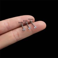 1 Piece 4-claw Internally Thread G23 Titanium Surgical Fresh Piercing 16Gauge Labret Stud Ear Helix Tragus Piercing