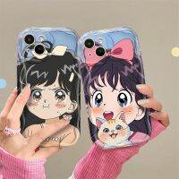 เคสมือถือลายแมวตัวการ์ตูนเด็กผู้หญิงน่ารักสำหรับ14 Pro Max 13 11 12 Mini ฝาหลังสำหรับ Xr Xs Max X 7 8 Plus ปลอก Se3 Se2020