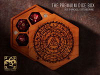 The Magic Spell Circle Ring Dice Box CHERRY WOOD | Premium DnD Dice Box | D&amp;D Dice Box | Dice Vault | Dice Storage Tray for MTG RPG Gaming