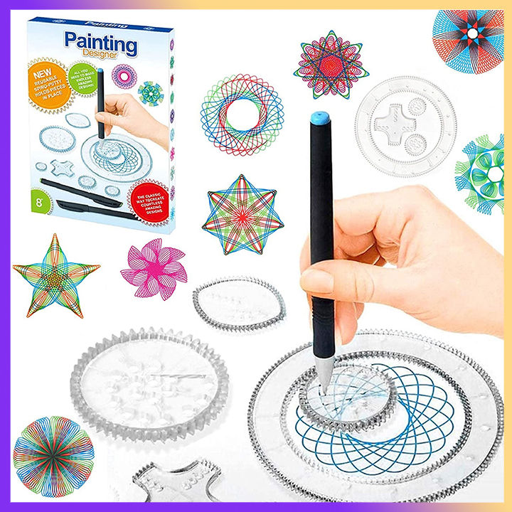 Geometric Ruler DIY Creative Design Set | Magic Drawing Rulers | Child ...