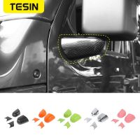 TESIN Car Rearview Mirror Base Shell Decoration Cover Stickers Accessories For Jeep Gladiator JT For Jeep Wrangler JL 2018-