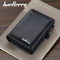 ZZOOI New Business Men Wallets Short Desigh Card Holder High Quality Male Purse New PU Leather Vintage Coin Holder Men Wallets
