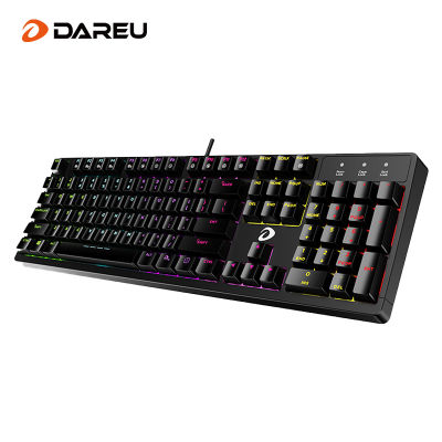 DAREU Wired Mechanical Gaming Keyboard 104 Keys RGB Full-key Conflict Free Hotswappable Keyboards Gaming Accessories