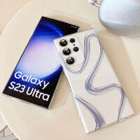 เคสโทรศัพท์ลายทางซิลิโคนป้องกันการตกบุคลิกภาพเข้ากันได้สำหรับ Samsung โทรศัพท์มือถือ A10S A50 A50s A30s TPU นุ่มกันกระแทก S22 A12 S23มาก M12 A13 A04e A32ฝาหลังเรียบเนียน