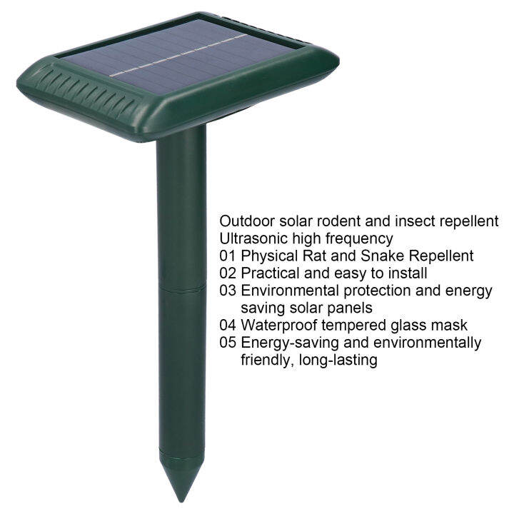 สงสัย-เครื่องไล่หนูพลังงานแสงอาทิตย์5v-114ma-เครื่องไล่งูสัตว์อัลตราโซนิคชาร์จได้สำหรับสวนกลางแจ้ง