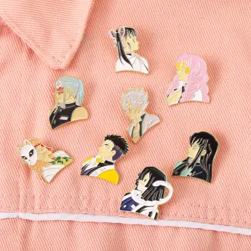 Anime Demon Slayer Kimetsu No Yaiba Brooches Kamado Tanjirou Cosplay  Cartoon Collect Backpacks Bags Badges Button Brooch Pins