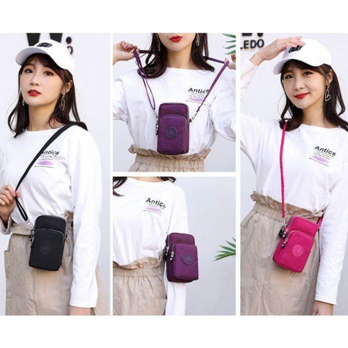 koreafashionshop-kr1735-กระเป๋าสะพายข้างใส่มือถือ-เป็นผ้าไนล่อน