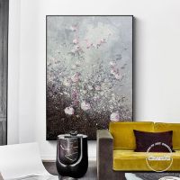 The Clump Of Flowers Is Quietly Blooming Oil Painting Wall Bar Art Hand Picture Modern Canvas Artwork For Living Room Unframed Drawing Painting Suppli