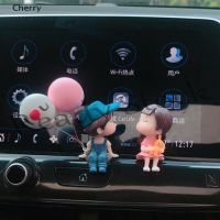 【hot sale】 ♈◐♞ B09 [cherry] Car Decoration Cute Cartoon Couples Action Figure Figurines Balloon Ornament [HOT SALE]
