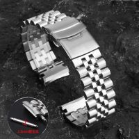 ♦ 22mm Solid Seamless Curved End 316L Stainless Steel Watch Band for Seiko Turtles Prospex SRP773 SRP775 SRP777 SRPA21 Silver Belt