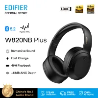 Edifier W820NB PLUS หูฟังคาดหัว หูฟังไร้สาย ตัดเสียงรบกวน ที่ได้การรับรองมาตราฐาน Hi-Res & HI-RES Audio wireless Audio ANC Type-C Fast Charging Bluetooth V5.2 Game Mode
