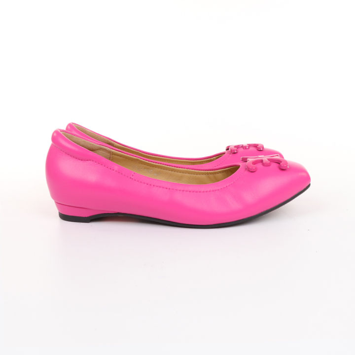 elle-shoes-รองเท้าหนังแกะ-ทรงบัลเล่ต์-lamb-skin-comfy-collection-รุ่น-ballerina-สีชมพู-elb001