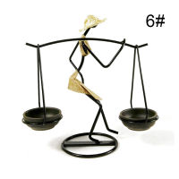 NEW Vintage Metal Candlestick Home Decoration Handmade Artistic Candleholder for Dining Room 24x11x24cm HUN