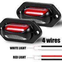 【LZ】♙◑✇  8 LED License Plate Lâmpada 12V 24V Trailer Tail Light IP67 À Prova D Água Número da Placa Luz 4500K Dual Color Luzes de Cuidado