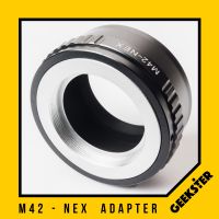 M42-NEX Adapter แปลงเลนส์เมาส์ M42 เพื่อเอามาใส่กล้อง Sony Mirrorless ( NEX / E / FE ) ( Lens mount adapter Mount M42 For Sony ) ( เมาท์แปลง อแดปเตอร์ ) ( M42-NEX ) ( M42 NEX / M42 E / M42 FE ) ( Geekster )