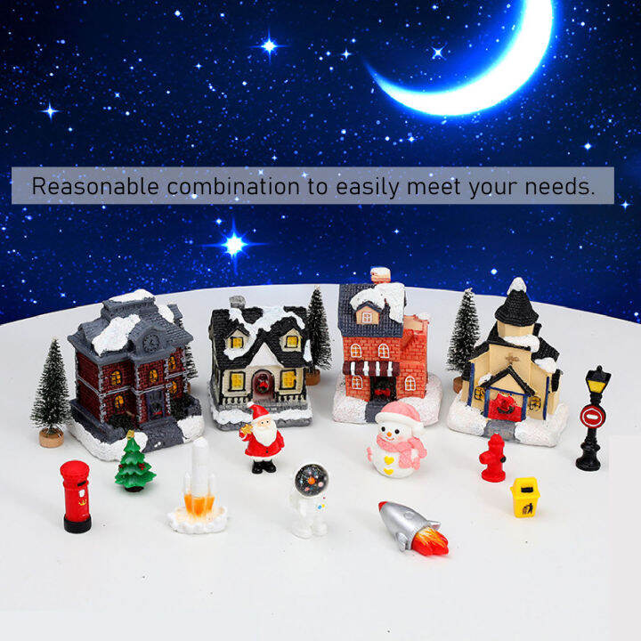 Christmas Village Set Lighted Christmas Village Sets Resin for Home
