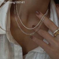 ▧⊙◐ Popular Sparkling Necklace For Women Clavicle Chain Choker Silver Color Fashion Jewelry Wedding Party Birthday Gift