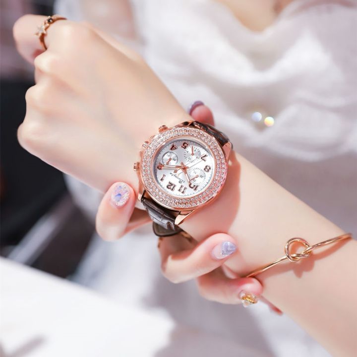 new-watch-female-ins-style-simple-temperament-student-large-dial-fashion-ladies-waterproof-belt-quartz