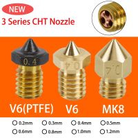 【LZ】 Newest CHT Nozzle E3D V6/MK8 V6 PTFE Brass Copper Nozzles 0.2/0.3/0.4/0.6mm High Flow Extruder For 1.75mm 3D Printers Ender 3