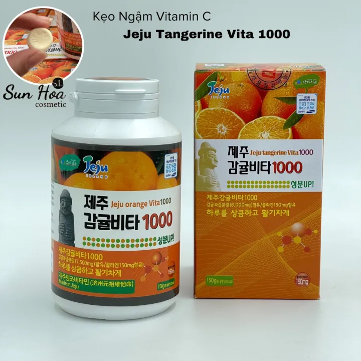 Viên Kẹo Ngậm Vitamin C Jeju Tangerine Vita 1000 (102 viên) Lazada.vn