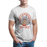 Estdio Ghibli Japanese Anime The Totoro Ramen Men Graphic Homme Pure Cotton T Shirt Gildan