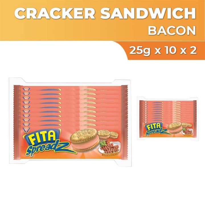 Fita Spreadz Sandwich Crackers Bacon 25g x 10 X 2 Lazada PH