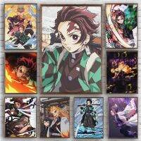 ญี่ปุ่นคลาสสิก Anime Demon Slayer โปสเตอร์ Tanjirou พิมพ์โปสเตอร์ตกแต่งบ้านคุณภาพ Kids Room Nursery Wall Art ภาพวาดผ้าใบ