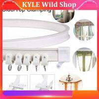 KYLE Wild Shop Flexible Ceiling Curtain 1M Track Mounted Bendable Curved Rod Rail Straight Slide Windows Decor Plastic Accessories Kit