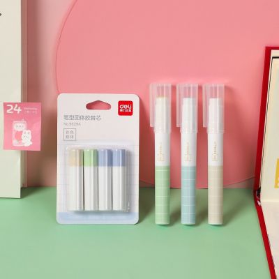JIANWU Wholesale Fast Dry Glue Stick Color Jelly Solid Glue Pen Shape Spare Stick Refill Creative DIY Study School Office Supplies Stationery