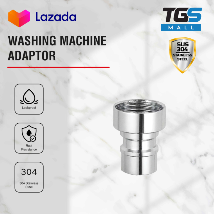 SUS304 Stainless Steel Washing Machine Tap Adaptor Garden Tube Quick