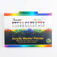 18 Colourset 0.7 Mm Acrylic Paint Markers on Ceramic Stone Glass Ceramic Cup Wood Fabric Canvas To Draw Detailed Markers