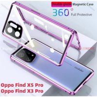 - เคสโทรศัพท์มือถือ แบบฝาพับแม่เหล็ก ป้องกันกล้อง สองด้าน สําหรับ Oppo Find X5 Pro 5G FindX5 X5Pro 5G X3 Pro