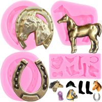 Horse Silicone Mold Horseshoe Hoof Fondant Molds Horse Head  Cake Decorating Tools Candy Resin Clay Chocolate Gumpaste Moulds Bread  Cake Cookie Acces