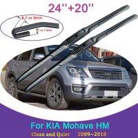 สำหรับ KIA Mohave HM 2009 2010 2011 ~ 2018สองกรอบทนทาน Wiper Karet หิมะขูดด้านหน้าอุปกรณ์เสริมรถยนต์ที่ปัดน้ำฝนกระจกหน้า