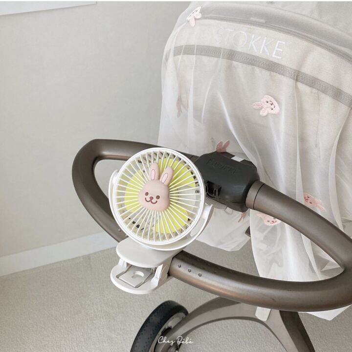 korean-baby-stroller-fan-portable-clip-on-fan-3-speed-usb-wireless-rechargeable-cartoon-fans-outdoorth